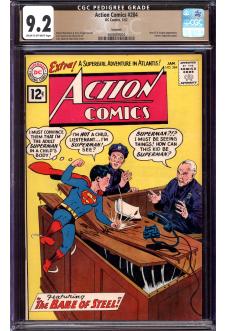 ACTION COMICS #284 CGC 9.2 CR/OW PAGES front cover