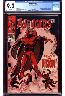 AVENGERS #57 CGC 9.2 WHITE PAGES front cover