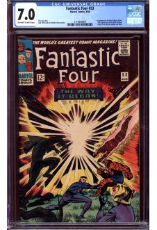 FANTASTIC FOUR #53 CGC 7.0 OW/WH PAGES front cover