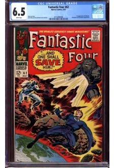 FANTASTIC FOUR #62 CGC 6.5 WHITE PAGES front cover