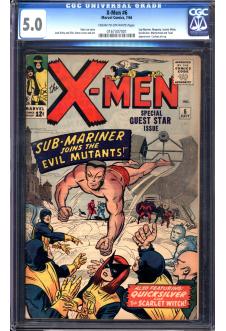 X-MEN #6 CGC 5.0 CR/OW PAGES front cover