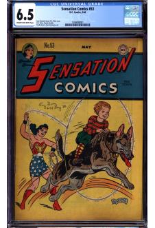 SENSATION COMICS #53 CGC 6.5 CR/OW PAGES front cover