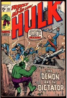 INCREDIBLE HULK #133 4.5 front cover