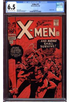 X-MEN #17 CGC 6.5 CR/OW PAGES front cover