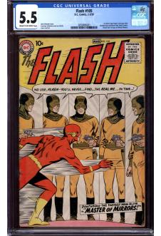 FLASH #105 CGC 5.5 CR/OW PAGES front cover