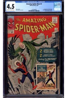 AMAZING SPIDER-MAN #2 CGC 4.5 CR/OW PAGES front cover