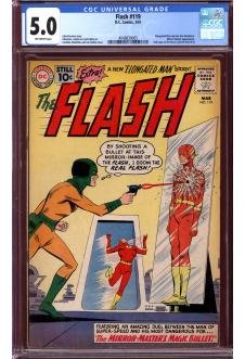 FLASH #119 CGC 5.0 OW PAGES front cover