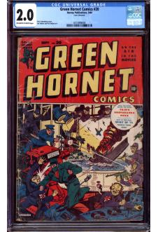 GREEN HORNET COMICS #20 CGC 2.0 OW/WH PAGES front cover