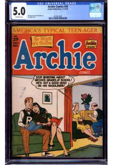 ARCHIE COMICS #29 CGC 5.0 OW PAGES front cover
