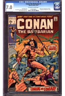 CONAN THE BARBARIAN #1 CGC 7.0 OW/WH PAGES front cover