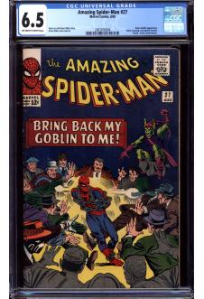 AMAZING SPIDER-MAN #27 CGC 6.5 OW/WH PAGES front cover