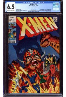 X-MEN #51 CGC 6.5 OW/WH PAGES front cover