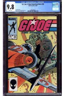 G.I. JOE, A REAL AMERICAN HERO #28 CGC 9.8 WHITE PAGES front cover