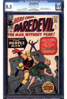 DAREDEVIL #4 CGC 8.5 OW/WH PAGES front cover