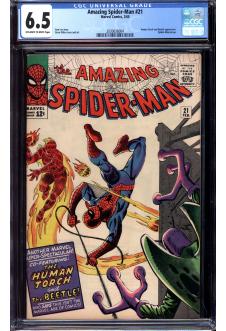 AMAZING SPIDER-MAN #21 CGC 6.5 OW/WH PAGES front cover