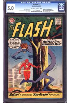 FLASH #112 CGC 5.0 OW/WH PAGES front cover