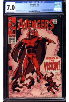 AVENGERS #57 CGC 7.0 CR/OW PAGES front cover