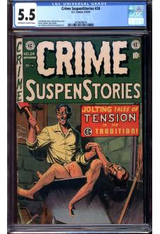 CRIME SUSPENSTORIES #24 CGC 5.5 OW/WH PAGES front cover