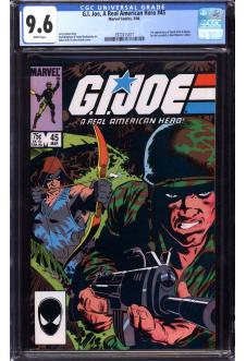 G.I. JOE, A REAL AMERICAN HERO #45 CGC 9.6 WHITE PAGES front cover