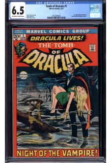 TOMB OF DRACULA #1 CGC 6.5 OW/WH PAGES front cover