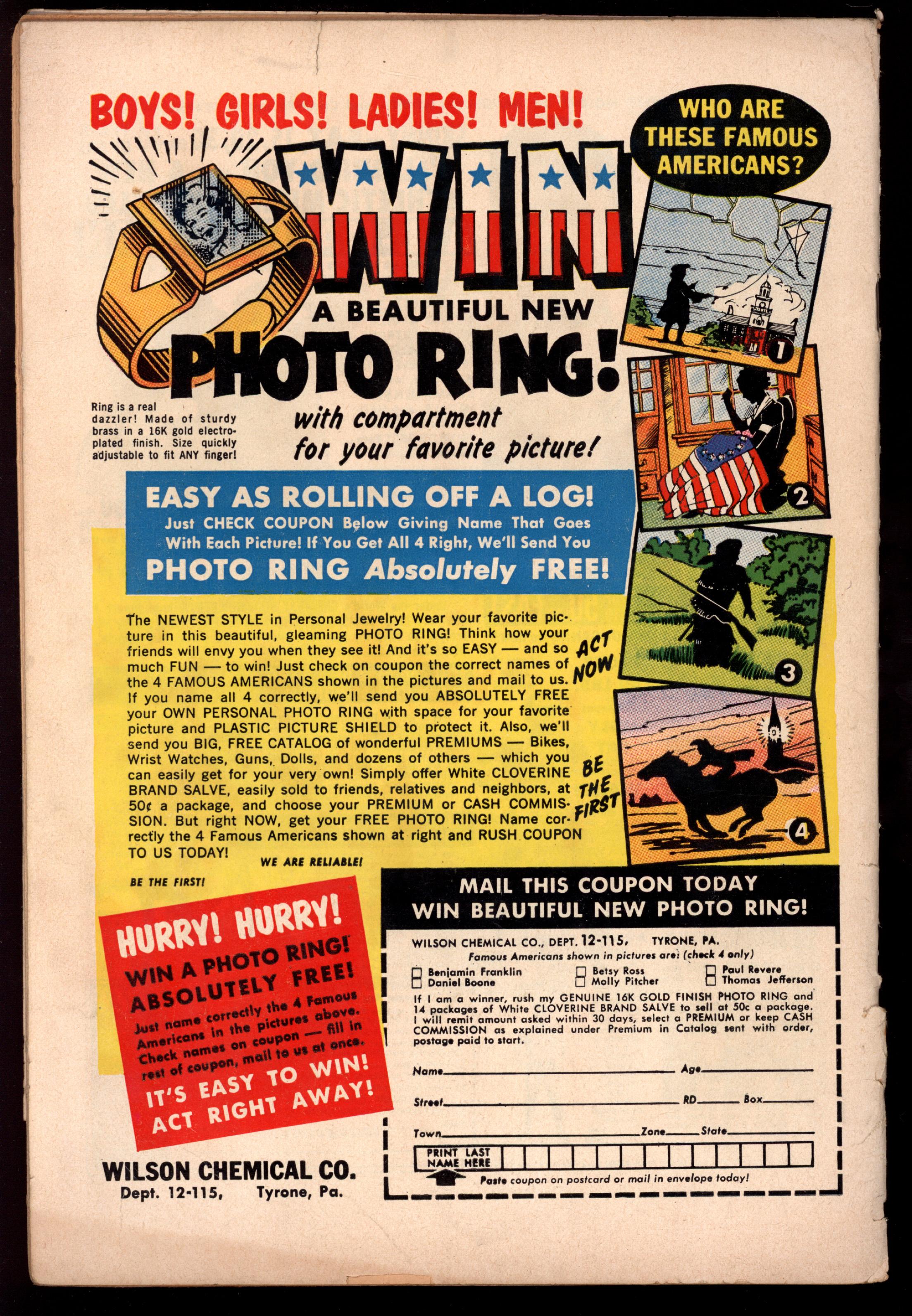 ACTION COMICS Back Cover