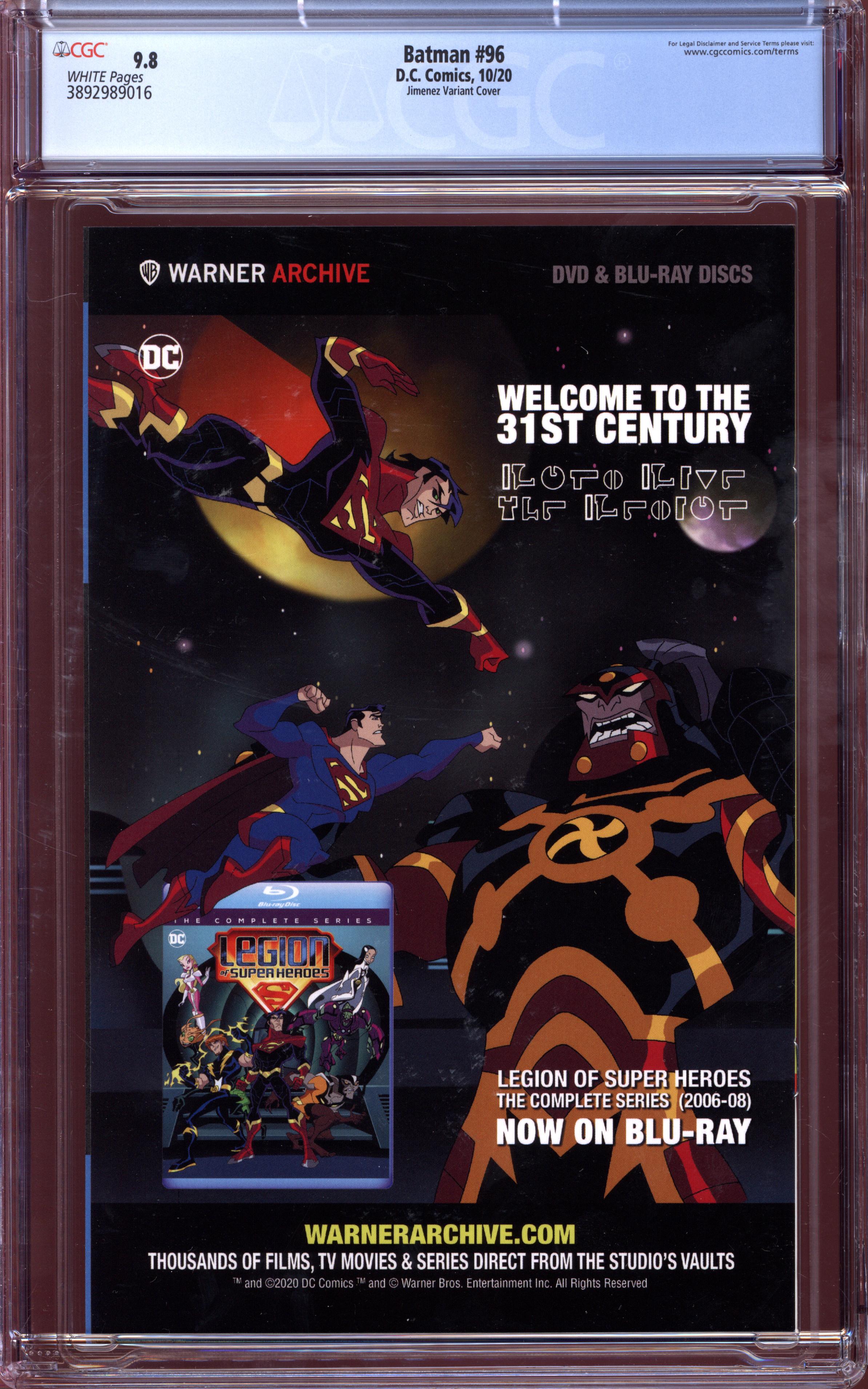BATMAN Back Cover