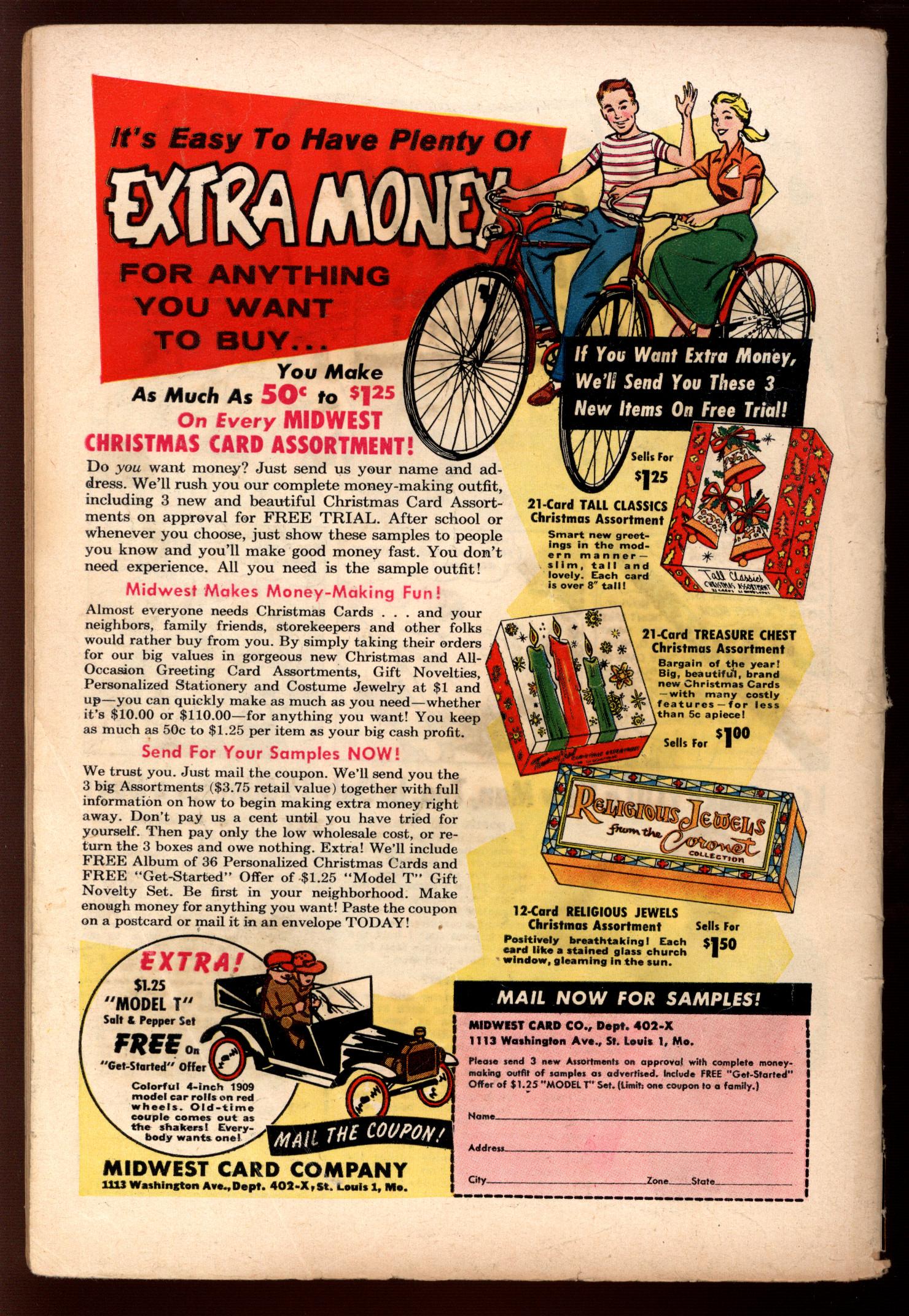 ADVENTURE COMICS Back Cover