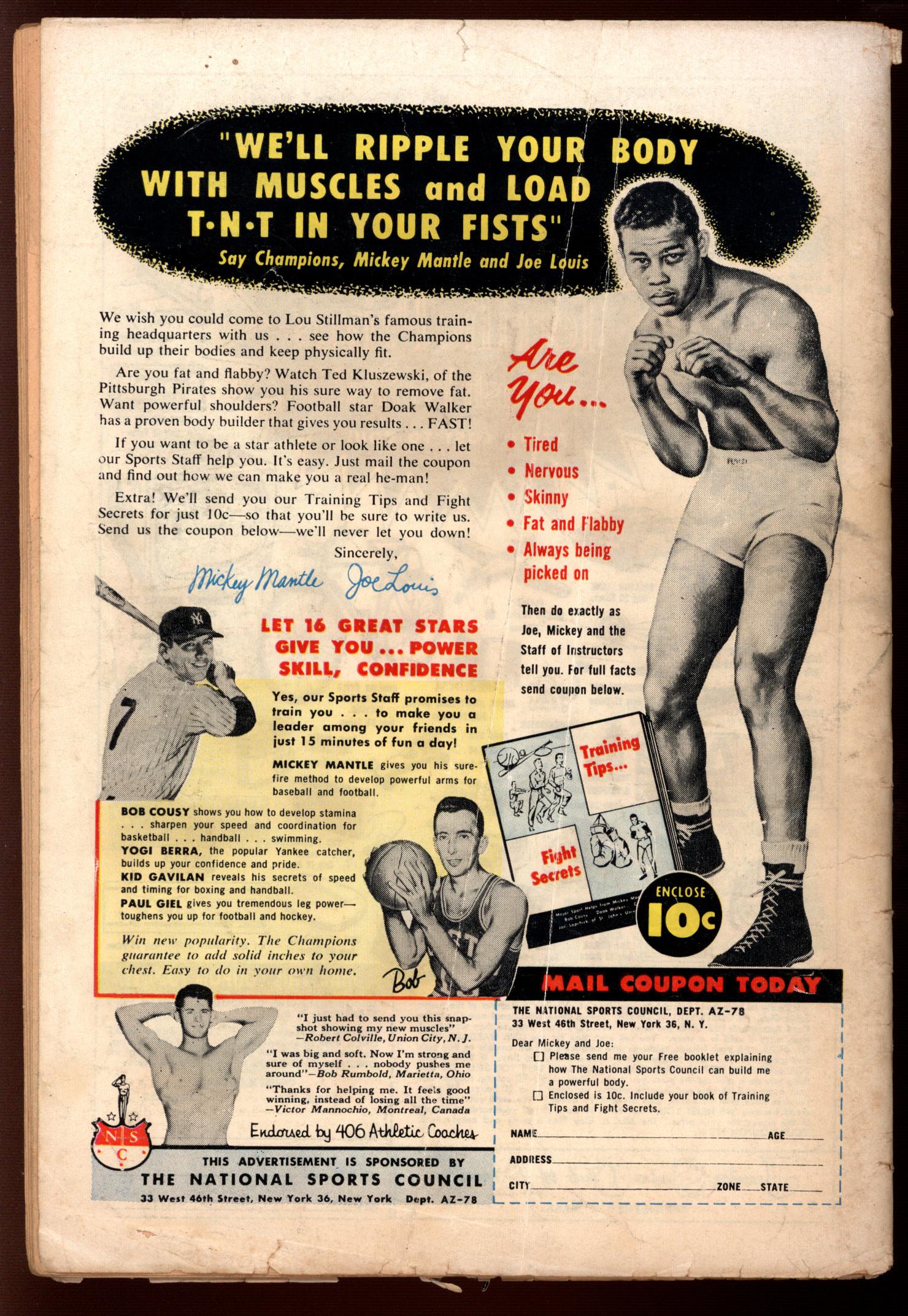 ADVENTURE COMICS Back Cover