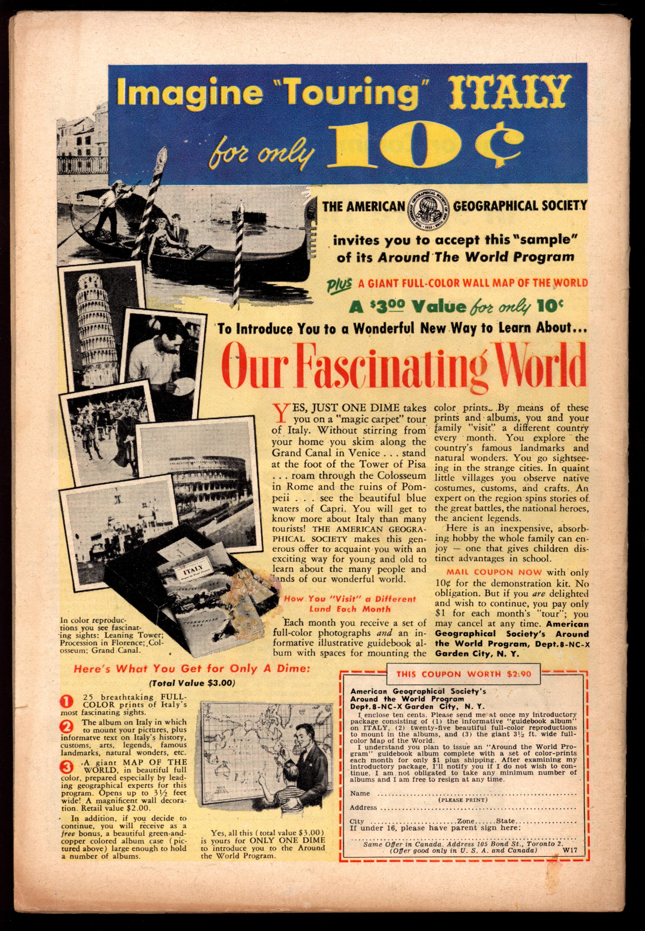 ACTION COMICS Back Cover