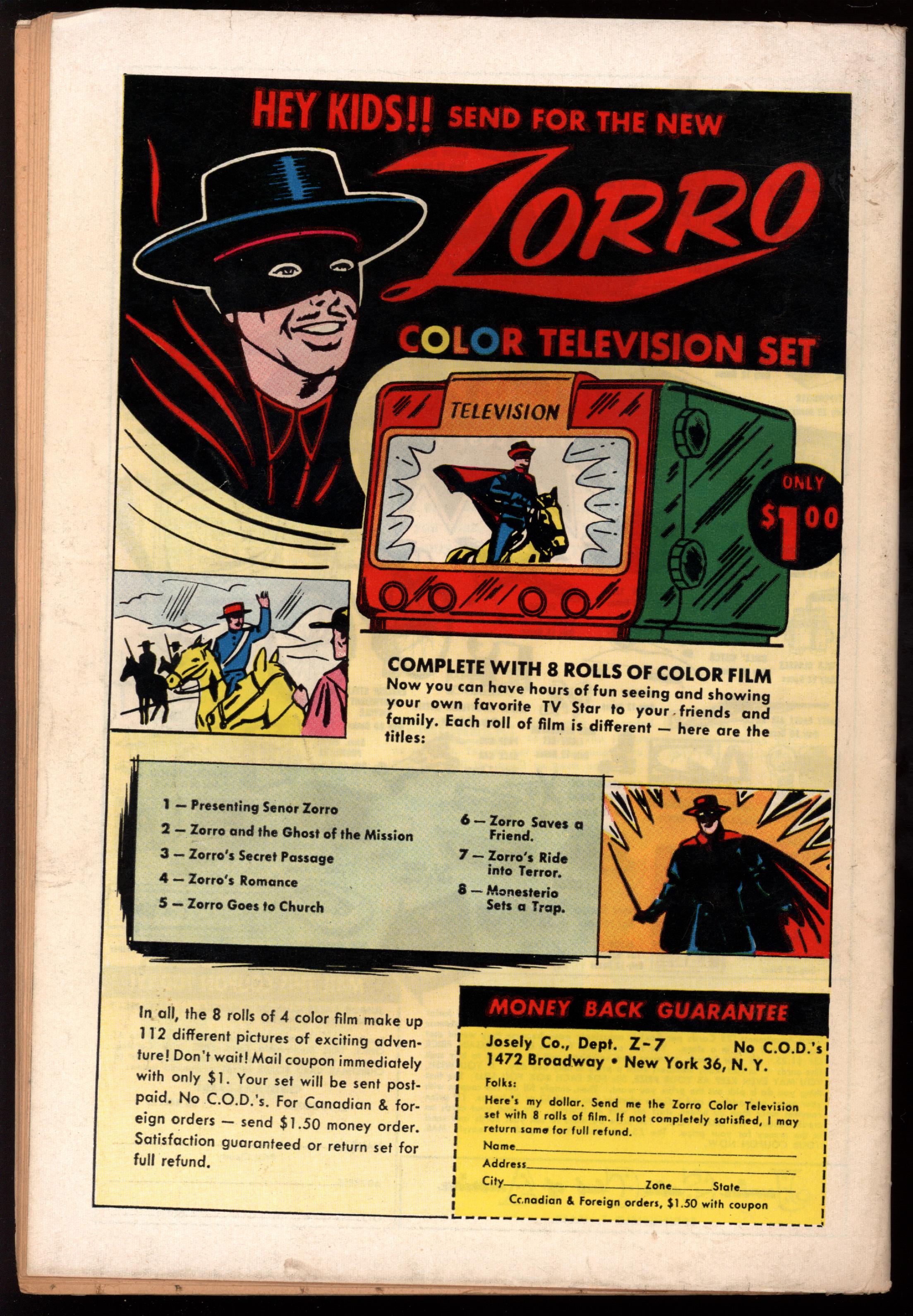 ACTION COMICS Back Cover