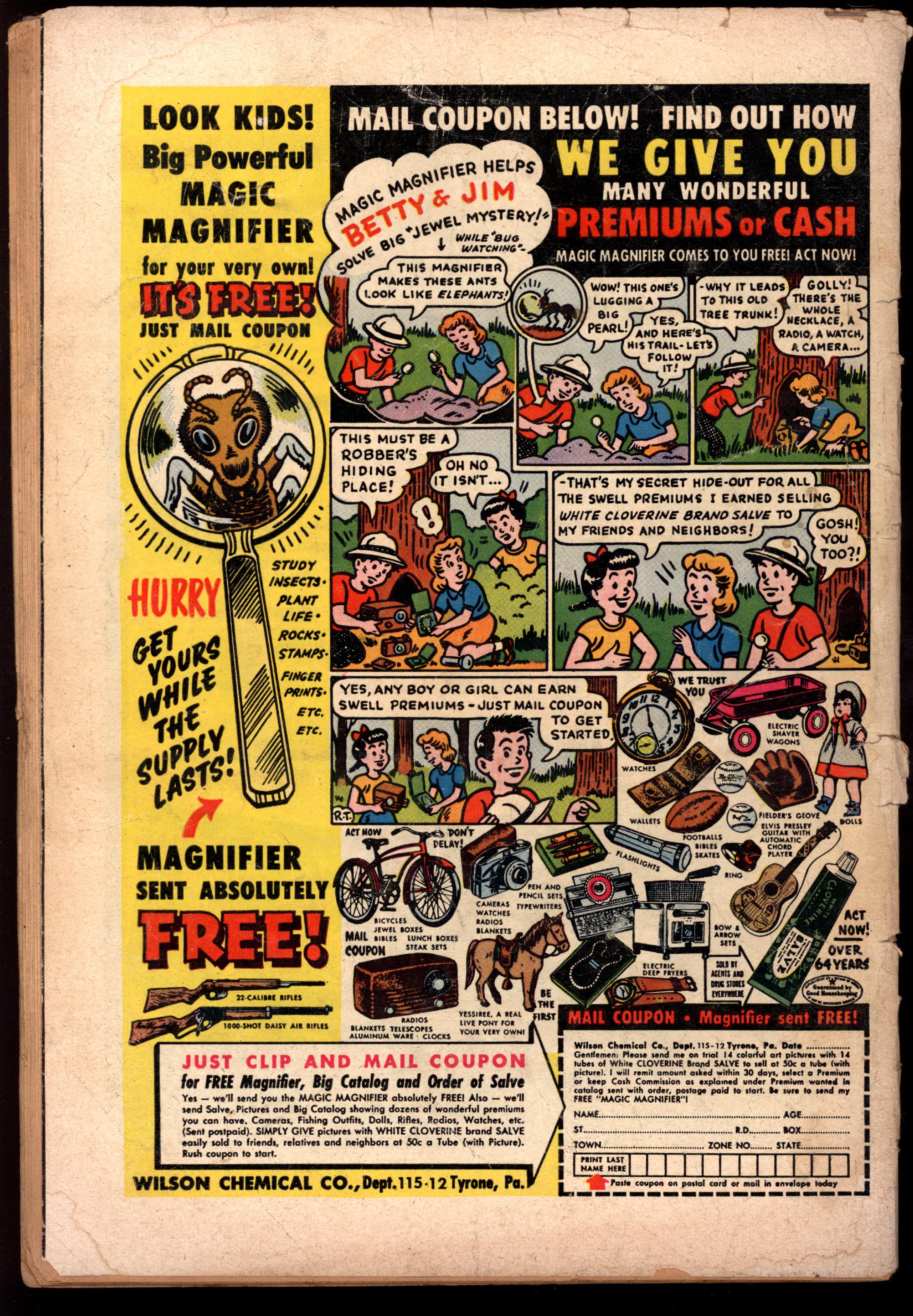 ADVENTURE COMICS Back Cover