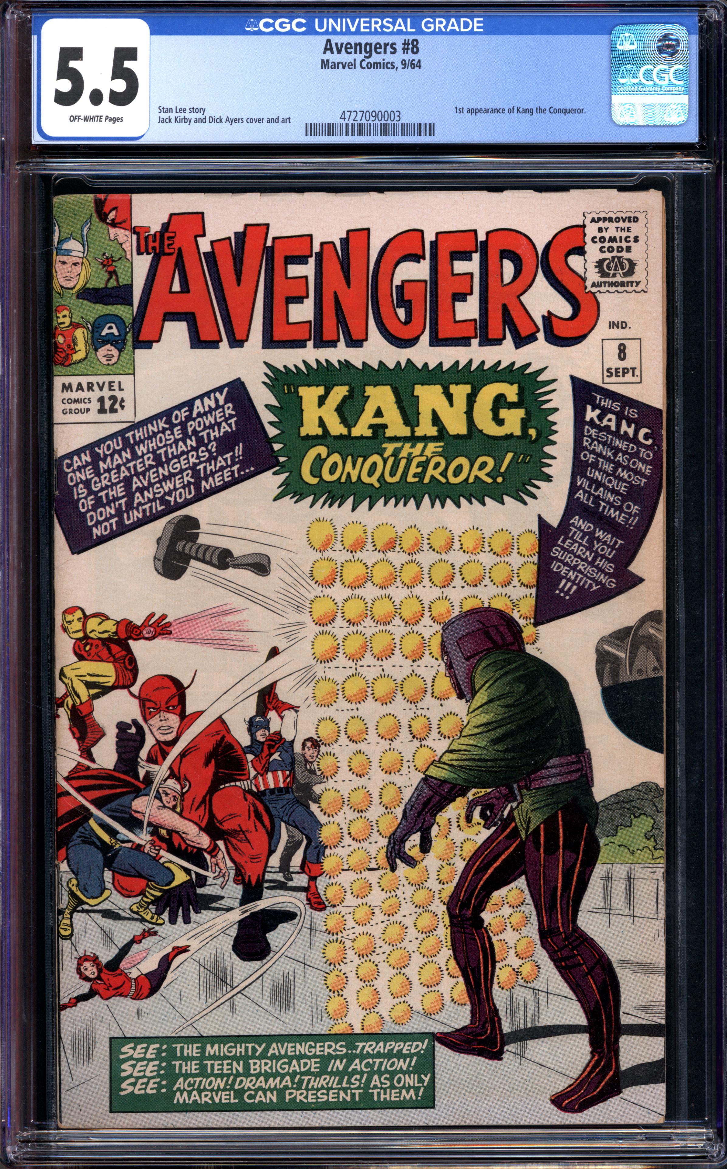 AVENGERS #8 CGC 5.5 OW PAGES | Reece's Rare Comics AVENGERS #8 CGC 5.5 OW PAGES | Reece's Rare Comics