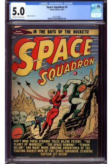 SPACE SQUADRON #3 CGC 5.0 OW/WH PAGES front cover