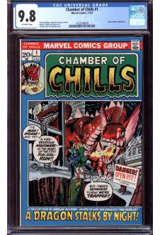 CHAMBER OF CHILLS #1 CGC 9.8 OW PAGES front cover