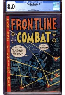 FRONTLINE COMBAT #5 CGC 8.0 WHITE PAGES front cover
