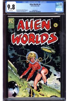 ALIEN WORLDS #4 CGC 9.8 WHITE PAGES front cover