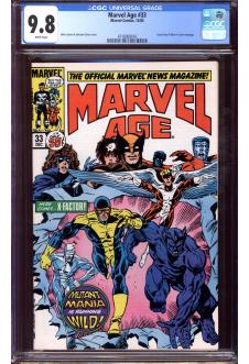 MARVEL AGE #33 CGC 9.8 WHITE PAGES front cover