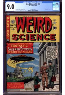 WEIRD SCIENCE #13 (#2) CGC 9.0 OW/WH PAGES front cover