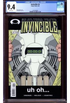 INVINCIBLE #4 CGC 9.4 WHITE PAGES front cover