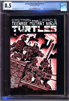 TEENAGE MUTANT NINJA TURTLES #1 CGC 8.5 WHITE PAGES front cover