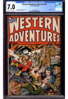 WESTERN ADVENTURES COMICS #NN (#3) CGC 7.0 OW/WH PAGES front cover