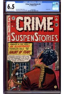 CRIME SUSPENSTORIES #6 CGC 6.5 OW/WH PAGES front cover