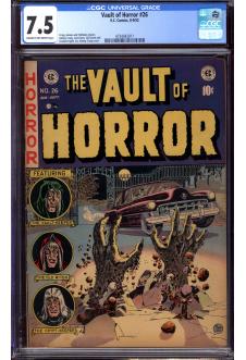 VAULT OF HORROR #26 CGC 7.5 CR/OW PAGES front cover