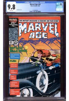 MARVEL AGE #43 CGC 9.8 WHITE PAGES front cover