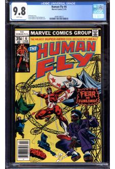 HUMAN FLY #6 CGC 9.8 WHITE PAGES front cover
