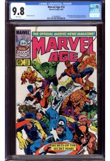 MARVEL AGE #12 CGC 9.8 WHITE PAGES front cover