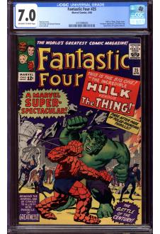 FANTASTIC FOUR #25 CGC 7.0 OW/WH PAGES front cover