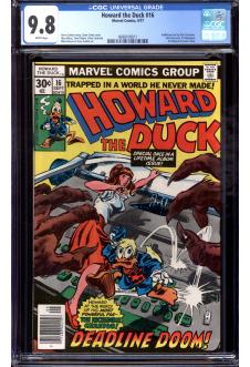 HOWARD THE DUCK #16 CGC 9.8 WHITE PAGES front cover