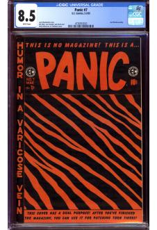 PANIC #7 CGC 8.5 WHITE PAGES front cover