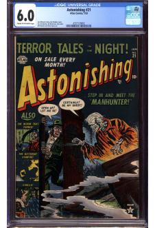 ASTONISHING #21 CGC 6.0 CR/OW PAGES front cover